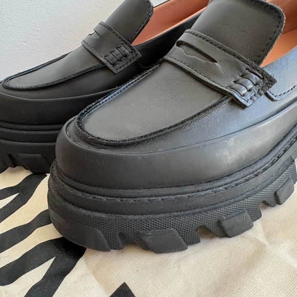 Ganni Women’s Black Lugsole Chunky Loafers - Picture 5 of 10